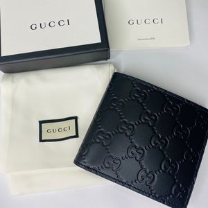 Gucci Men’s GG Microguccissima Black Wallet NWB